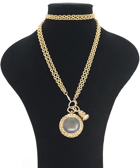 Chanel Magnifying Glass Pendant Necklace 